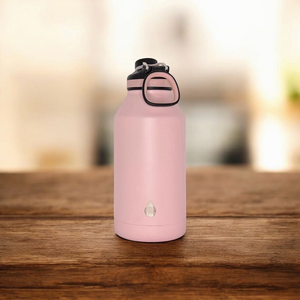 TAL Ranger 64 oz Stainless Steel Water Bottle with Wide Mouth Lid (Pink)